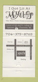 Matchbook Cover - Mythos Club Charlotte NC 30 Strike