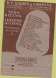 Matchbook Cover - DP Brown Co Detroit MI Philadelphia belting WEAR 40 Strike