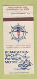 Matchbook Cover - Plantation Yacht Harbor Motel Islamorada FL 30 Strike