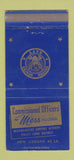 Matchbook Cover - Officers' Mess New Orleans LA Navy 30 Strike
