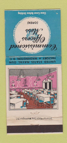 Matchbook Cover - Officers' Mess Naval Gun Factor Washington DC #1 30 Strike