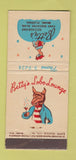 Matchbook Cover - Betty's Restaurant Miami FL girlie 21 Strike Feature