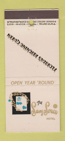 Matchbook Cover - Sans Souci Hotel Miami Beach FL  21 Strike Feature