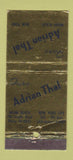 Matchbook Cover - Adrian Thal Furs Miami Beach FL WEAR 21 Strike Feature