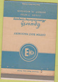 Matchbook Cover - Epworth Manufacturing Detroit MI 40 Strike