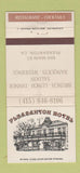 Matchbook Cover - Pleasanton Hotel Pleasanton CA WEAR 30 Strike