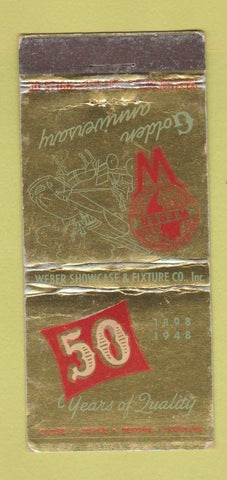 Matchbook Cover - Weber Showcaste Fixture WORN 1948 30 Stick