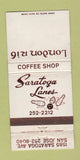 Matchbook Cover - Saratoga Lanes Bowling San Jose CA WORN 30 Strike