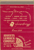 Matchbook Cover - Augusta Lumber Co GA golf back 40 Strike