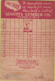 Matchbook Cover - Augusta Lumber Co GA golf back 40 Strike