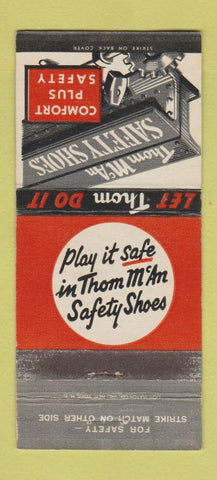 Matchbook Cover - Thom McAn Safety Shoes New York City 30 Strike