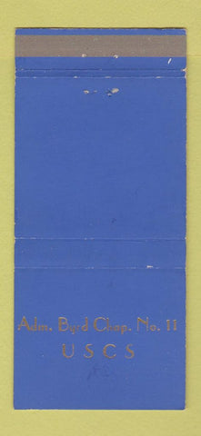 Matchbook Cover - Admiral Byrd Chapter #11 USCS 30 Strike
