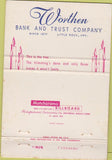 Matchbook Cover - Worthen Bank Trust Co Little Rock AR 40 Strike