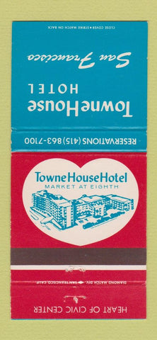 Matchbook Cover - Towne House Hotel San Francisco CA 30 Strike