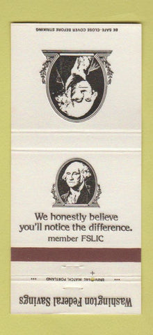 Matchbook Cover - Washington Federal Savings 30 Strike