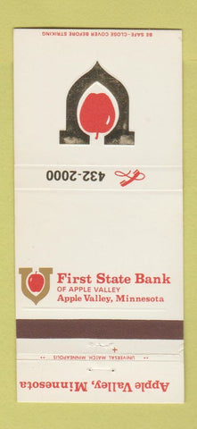 Matchbook Cover - First State Bank Apple Valley MN 30 Strike