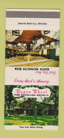 Matchbook Cover - Wagon Wheel Rockton IL WEAR 30 Strike