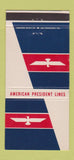 Matchbook Cover - American President Lines Shipping 30 Strike