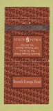 Matchbook Cover - Brussels Europa Hotel Belgium WEAR 30 Strike