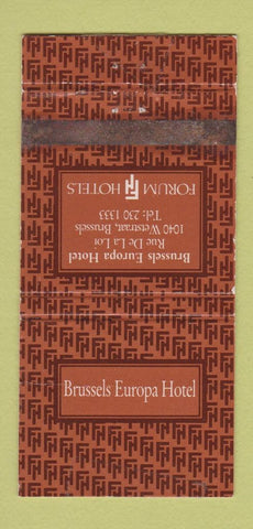 Matchbook Cover - Brussels Europa Hotel Belgium WEAR 30 Strike