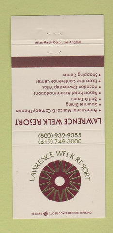 Matchbook Cover - Lawrence Welk Resort  30 Strike