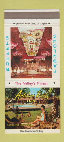Matchbook Cover - Antelope Valley Inn Lancaster CA 30 Strike