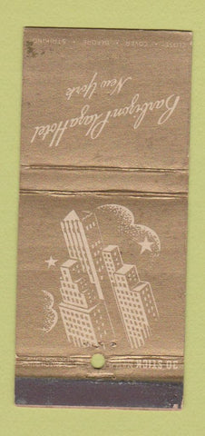 Matchbook Cover - Barbizon Plaza Hotel New York City WORN 30 Stick