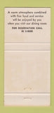 Matchbook Cover - Tony's Steaks Chicago IL WEAR 30 Strike