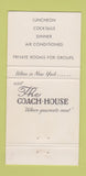Matchbook Cover - Coach and Six Atlanta GA 30 Strike
