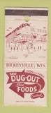 Matchbook Cover - Dug Out Restaurant Dickeyville WI 30 Strike