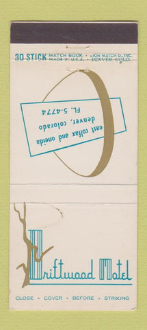 Matchbook Cover - Driftwood Motel Denver Colorado Colfax 30 Stick