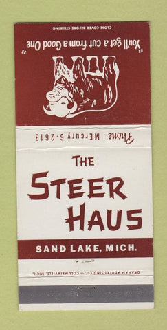 Matchbook Cover - Steer Haus Sand Lake MI 30 Strike