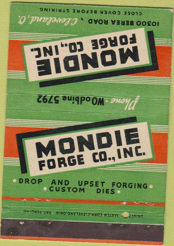 Matchbook Cover - Mondie Forge Co Cleveland OH 40 Strike