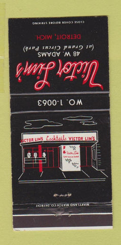Matchbook Cover - Victor Linn's Detroit MI 30 Strike