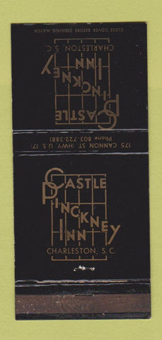 Matchbook Cover - Castle Pinkney Inn Charleston SC 30 Strike
