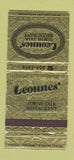 Matchbook Cover - Leounes' Towne Talk Restaurant Wilmington DE WEAR 30 Strike