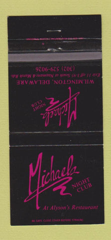 Matchbook Cover - Michaels Night Club Wilmington DE 30 Strike