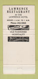 Matchbook Cover - The Lawrence Mount Vernon IL WORN 30 Strike