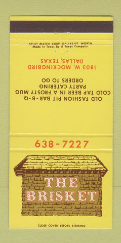 Matchbook Cover - The Brisket Dallas TX BBQ 30 Strike