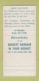 Matchbook Cover - Omaha Public Power District NE 30 Strike