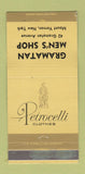 Matchbook Cover - Petrocelli Men's Clothes Gramatan Mount Vernon NY 30 Strike