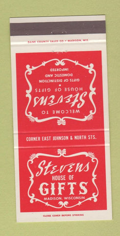 Matchbook Cover - Stevens House of Gifts Madison WI 30 Strike
