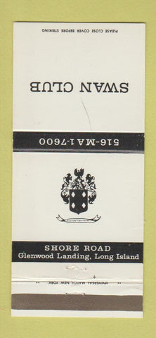 Matchbook Cover - Swan Club Glenwood Landing LI NY 30 Strike