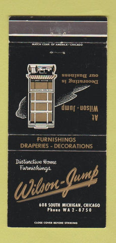 Matchbook Cover - Wilson Jump Furnishings Chicago IL 30 Strike
