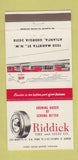 Matchbook Cover - Riddick Tire and Sales Atlanta GA 30 Strike