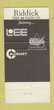 Matchbook Cover - Riddick Tire and Sales Atlanta GA 30 Strike