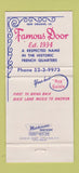 Matchbook Cover - Famous Door New Orleans LA 30 Strike