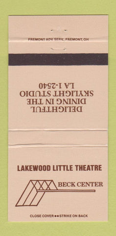 Matchbook Cover - Lakewood Little Theatre Beck Center OH 30 Strike