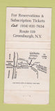 Matchbook Cover - Westchester Premier Theatre Greenburgh NY 30 Strike
