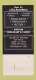 Matchbook Cover - Hollywood Palladium Hollywood CA 30 Strike
